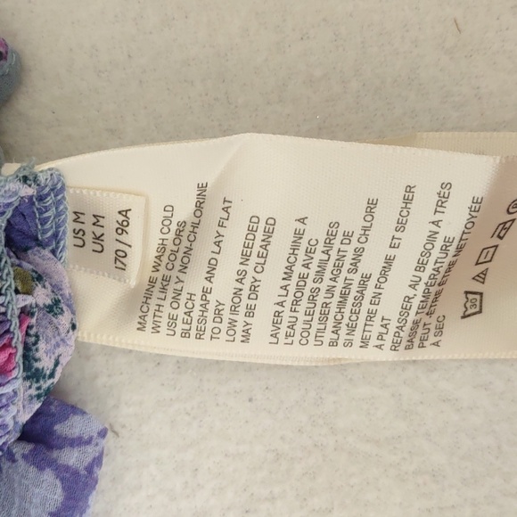 New Free People Puff Sleeve Top Size M - Picture 16 of 16